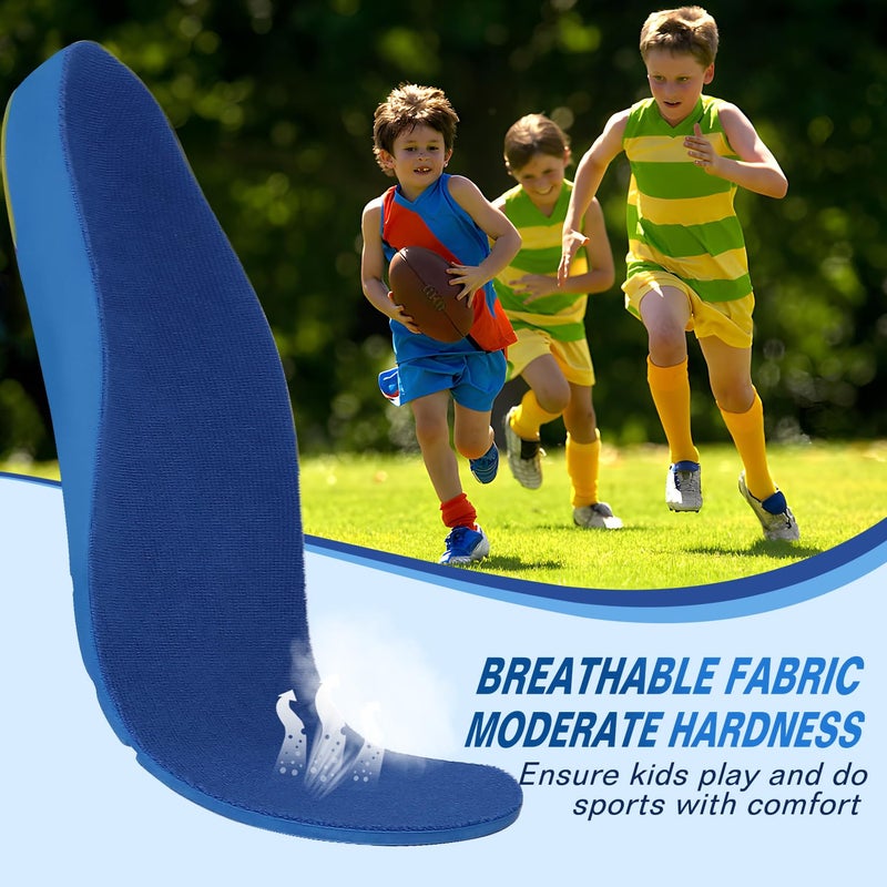 Bacophy Kids Orthotic Arch Support Shoe Insoles, Deep Heel Cup, Shock Absorption, Blue - Image 4